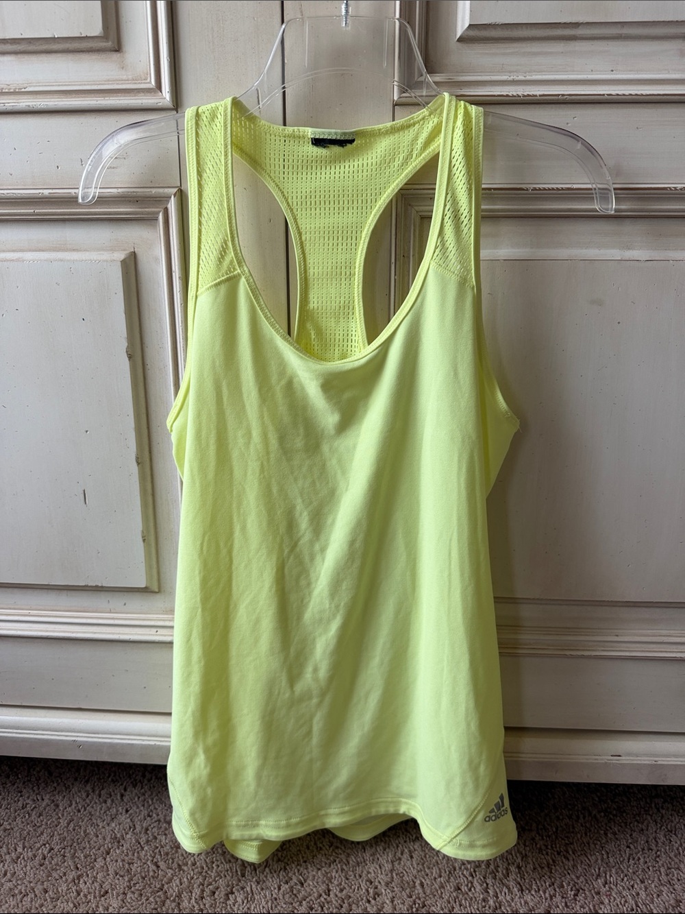 adidas Women's Neon Yellow Racerback Tank